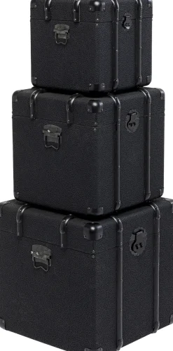 Komody*KARE Design Zestaw 3 Skrzyń - Kuferków Czarnych