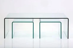 Stoliki Kawowe*KARE Design Zestaw Trzech Stolików Kawowych Clear Club Transparentne